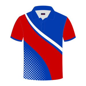 Polo de football unisexe sublimé à manches courtes, anti-humidité, color block, 100 % polyester, coupe classique, col en V, écologique - Product Image 1