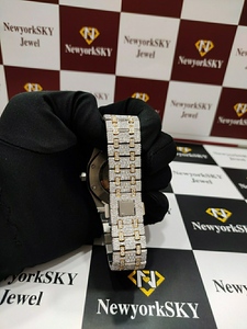 Montre Hip Hop Moissanite 41 MM Prix Usine VVS Diamant Bijoux Homme Montre-Bracelet avec Boîte Testeur de Diamant Inclus - Product Image 6