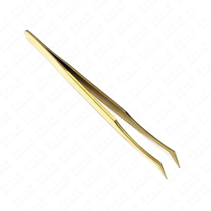 Curved Volume Eyelash Extension Tweezers Stainless Steel Precision Pointed Tip for Russian Lash Application <b>Tool</b> - Product Image 4