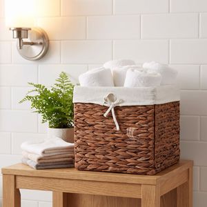 Factory Price Hot Wholesale Living Room Handmade Water Hyacinth Woven Eco-Friendly <b>Foldable</b> Storage <b>Basket</b> Laundry <b>Basket</b> - Product Image 2