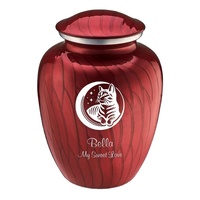 Urne funéraire pour animaux en émail rose de dernière génération, fournitures funéraires pour animaux, urne funéraire en métal pour cendres, fabrication sur mesure
