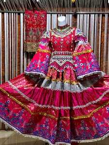 Proveedores Directos de Fábrica, Precios al por Mayor, Vestido Afgano para Mujer, Ropa para Bodas y Fiestas, Vestidos Afganos Kuchi Hechos a Mano con Bordados Pesados - Product Image 6