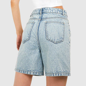 Nuevos y Elegantes Shorts Casuales de Mezclilla para Mujer, de Poliéster/Algodón, para Gimnasio o Ciclismo, con Cierre de Cremallera, Resistentes al Viento y Ecológicos - Product Image 6