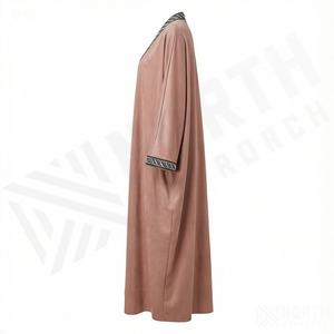 Abaya de Chifón de Manga Larga, Estilo Islámico, Transpirable, para Mujer, Ropa Musulmana Moderna, Servicio OEM, Venta al Por Mayor, Calidad Premium - Product Image 3