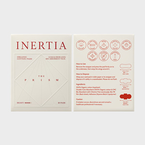 Serviettes hygiéniques Truly Organic INERTIA Maxi/Super - Le Prisme avec ailettes pour femmes, très absorbantes (lot de 10) - Soin pour peaux sensibles - Product Image 1