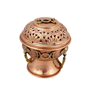 Quemador de Incienso Triple Luna Colgante de Cobre Premium, Incensario Decorativo para el Hogar, Altar, Yoga, Meditación y Uso en Rituales Sagrados - Product Image 1