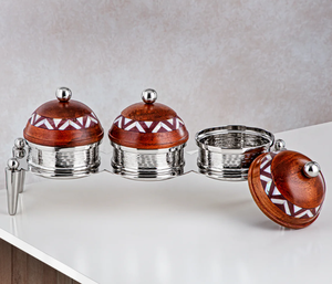 Moderno y Lujoso Soporte de Aluminio para Servir Frutas Secas, Apto para Lavavajillas, para Ramadán, Majlis, Mesa de Hospitalidad - Product Image 2