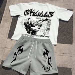 Ensemble T-shirt et short d'été pour homme, deux pièces, streetwear, sport, fitness, manches courtes, marque personnalisée, fabricant de vêtements en gros - Product Image 1