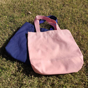 Pink Canvas Tote <b>Bag</b> <b>Medium</b> Size Letter Pattern Top Handle Daily Use Shopping <b>Bag</b> - Product Image 2