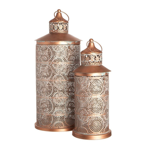 <b>Brass</b> <b>Lantern</b> With Intricate Cutout Design For Home Decoration - Product Image 4
