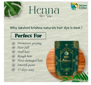 Coloration capillaire naturelle au henné Lakshmi Krishna Naturals, sans ammoniaque, pour tous types de cheveux |   Couleur de cheveux |   Couleur et brillance riches et durables - Product Image 2
