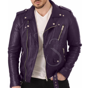 100% Leather Material Full Sleeves Men's Cowhide Leather <b>Jacket</b> Zipper Closure Canvas Stand Collar Front Logo <b>Winter</b> Use - Product Image 2