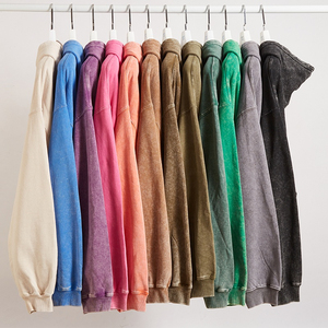 Sudaderas Extra Grandes para Hombre con Lavado Ácido - Sudadera de Felpa de Algodón Grueso de 350g con Bordado de Logotipo Personalizado y Estilo Urbano - Product Image 4
