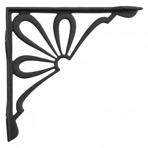 Decorative Rustic Iron <b>Shelf</b> Bracket Enhancing Wall <b>Shelves</b> In Farmhouse And <b>Industrial</b> Interiors - Product Image 3