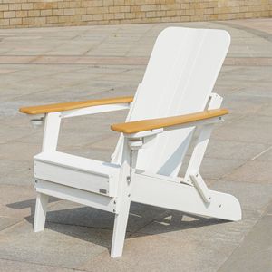 Chaise Adirondack en HDPE pour terrasse extérieure avec accoudoirs, porte-gobelets et emplacements pour téléphone - Product Image 1