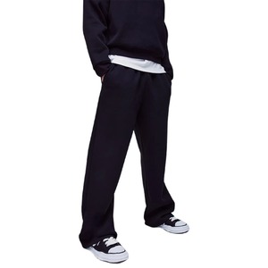 Pantalon de survêtement streetwear OEM personnalisé, coupe ample, jambe large, taille élastique, en coton épais, écologique, haute qualité, coupe classique - Product Image 2