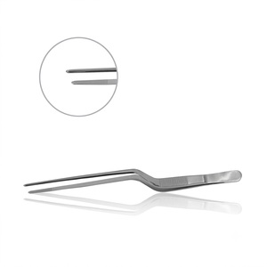 Pinces chirurgicales en acier inoxydable à pointe courbée, certifiées CE Classe I, instrument manuel pour salle d'opération - Product Image 2