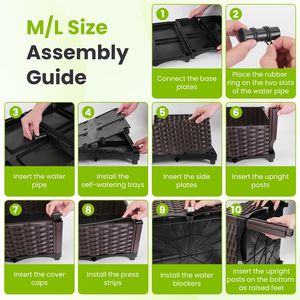 Fioriera Rialzata in Plastica PP Resistente con Design Auto-Irrigante, Senza Stress sulla Schiena, Disponibile nelle Misure S/M/L - Product Image 3