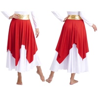 Jupe de culte élégante pour femmes Costume de performance de danse liturgique jupes métalliques pour louange événement de festival de choeur de danse lyrique