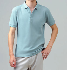 Chemises décontractées à manches courtes pour hommes en tissu gaufré uni polyester/coton, séchage rapide, qualité supérieure, vêtements d'été, Pakistan - Product Image 5