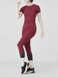 Leggings Deportivos Ecológicos de Cintura Media para Mujer, con Paneles de Malla, de 180g, para Yoga, Fitness y Gimnasio, de Alta Elasticidad y Compresión - Product Image 6