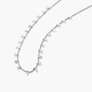 Collar de Cadena de Plata de Ley 925 de Lujo para Mujer, Estilo Elegante, con Brillantes Diamantes Moissanite, Joyería Minimalista - Product Image 3
