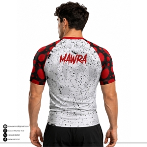 Rashguard Mawra Samurai Personalizado al por Mayor para MMA y BJJ, Manga Corta, Ropa de Lucha, Transpirable, UPF50+, Secado Rápido, Unisex - Product Image 2
