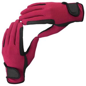 Guantes de equitación blancos y negros de cuero sintético para mayor durabilidad y comodidad durante todo el día, con reverso de tela transpirable para diversas tareas. - Product Image 4
