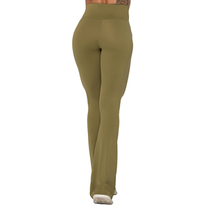 Mid Waist Flared Leggings Women Bootcut Pants Workout Loose Wide Led <b>Tummy</b> <b>Control</b> Flare Trousers Stretchy Fitness Wear - Product Image 2