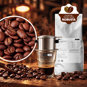 Café Robusta Torréfié du Vietnam en Grains 1kg, Saveur Intense, Pour Phin, OEM/Marque Privée Disponible. - Product Image 2