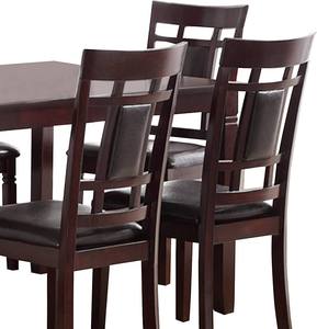 Juego de Muebles de Comedor Rectangular de Madera Maciza Moderna y Confortable para Banquetes, con Sillas Prácticas para el Hogar y Restaurante, 7 Piezas - Product Image 4