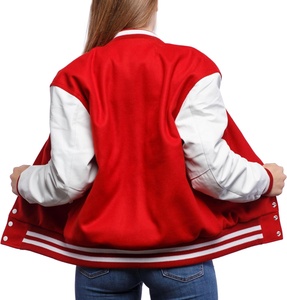 Ribbed Cuff Plus Size Unisex <b>Varsity</b> <b>Jacket</b> Custom Letterman OEM Casual Sportswear Wool Baseball <b>Jacket</b> For Winter - Product Image 4