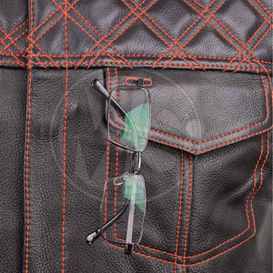 Streetwear Sleeveless <b>Men</b> Leather <b>Vest</b> Good Quality <b>Men</b> Leather <b>Vest</b> Hot Sale <b>Men</b> Leather <b>Vest</b> - Product Image 6