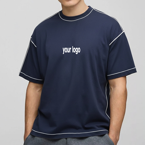 Camiseta de Hombre de Primera Calidad, Informal, para Verano, 100% Algodón, Personalizable, Corte Holgado, Transpirable, Ecológica, Estilo Hip Hop - Product Image 4