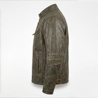 Veste d'hiver décontractée unisexe en cuir de vachette véritable HOMIZON ENTERPRISES OEM ODM de qualité supérieure, imperméable avec col montant uni