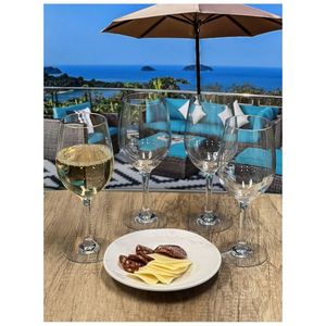 BPA Free 12oz Tritan plastica bicchieri da vino Set di 4 infrangibili bicchieri da vino rosso e bianco - Product Image 3