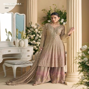 Conjunto de Salwar-Suit y Dupatta de Georgette Pesado de Alta Calidad para Fiestas, con Bordado, Proveedor y Exportador Mundial - Product Image 1