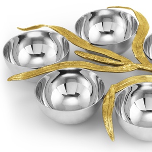 Bol à fruits en aluminium, centre de table moderne, luxe décoratif, or, écologique, durable, 2026 Saleem International - Product Image 4