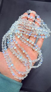Natural Blue Flash Rainbow Moonstone Smooth Heart Briolette Beads Gemstone Strand for Jewelry Making Necklace <b>Bracelet</b> Earrings - Product Image 2