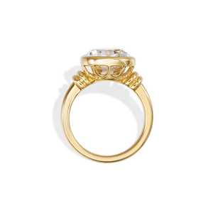 Majestic Old Mine Cushion <b>Diamond</b> Engagement <b>Ring</b> 7.33 Ct E VVS2 Lab Grown <b>Diamond</b> In 14K Yellow Gold Heirloom Engagement Piece - Product Image 4