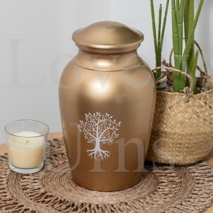 Bronze life tree cremation urn adult medium <b>keepsake</b> <b>memorial</b> ashes container decorative tree of life design - Product Image 3