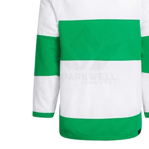 เสื้อฮอกกี้น้ำแข็งสีขาวเขียวสำหรับผู้ชายแบบมีฮู้ด แขนยาว พิมพ์ลายด้วยความร้อน ผ้าตาข่ายระบายอากาศ ซับเหงื่อ สำหรับเล่นกีฬา - Product Image 5