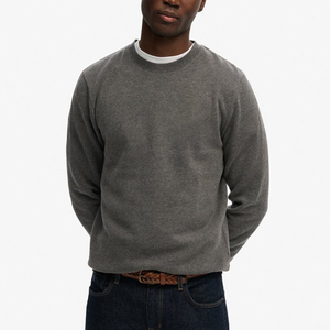 Sudadera de cuello redondo de otoño de peso pesado, con logo personalizado, unisex, lisa, bordada, para hombre - Product Image 3