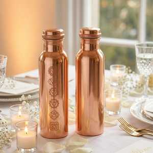 BURAQ HANDICRAT Copper Water <b>Bottle</b> 1L Design for Travel - Product Image 5