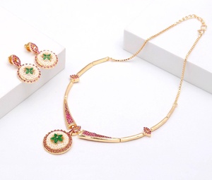 Traditional Indian Pearl <b>Necklace</b> Set Ruby Emerald 22K Gold Plated Brass Handmade Bridal Jewelry Wholesale Supplier - Product Image 1