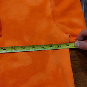Men's Orange <b>Zip</b>-Up Fleece <b>Hoodie</b> Regular Fit Casual <b>Pocket</b> Sweatshirt Winter Wear 100% Cotton Knitted Solid Color Eco-Friendly - Product Image 4