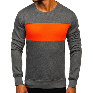 Custom Men's Front Embroidered Logo Printed Cotton/<b>Polyester</b> Fleece Eco-Friendly Breathable Casual Crew Neck Long Sweatshirt - Product Image 6