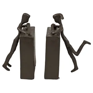 Luxury Gold-Plated Aluminium <b>Book</b> Stand Premium Reading Rack Home <b>Library</b> ShelfDesigner Handmade 3D Figurine Bookends - Product Image 3