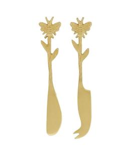 Juego de cuchillos para queso y postre de latón pulido, cubiertos de lujo para servir con estilo en tablas de charcutería, juego de cubiertos para queso. - Product Image 4