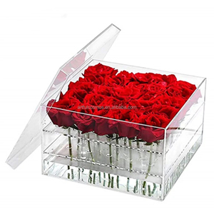 Soporte de arreglo de flores de rosas de acrílico creativo personalizado 2025 para exhibiciones florales elegantes y funcionales - Product Image 1